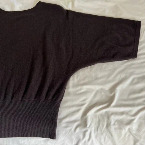 Vintage Katherine Kelly Chocolate Brown Cashmere Dolman Sweater Size Large - Picture 8 of 16